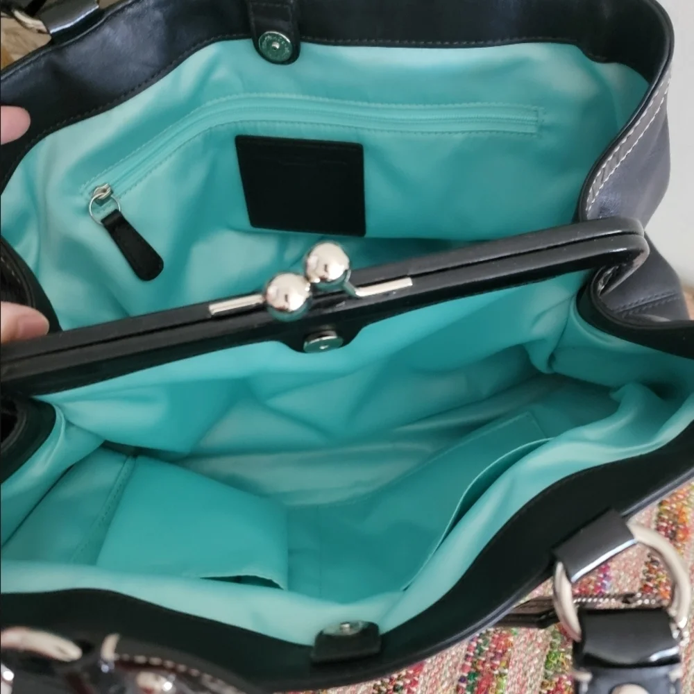 Coach Black Leather Shoulder Bag